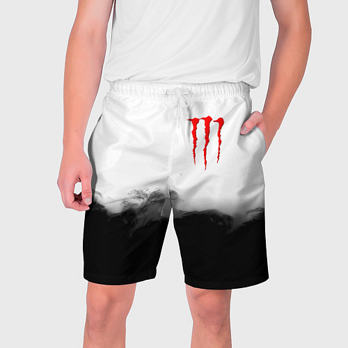 Мужские шорты Monster energy splash smoke / 3D-принт – фото 1