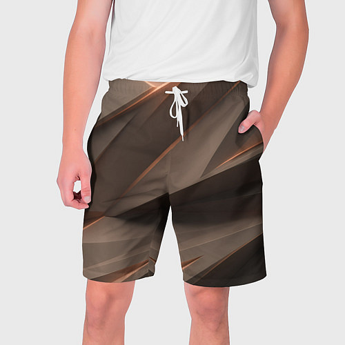 Мужские шорты Кофейная объемная текстура / 3D-принт – фото 1