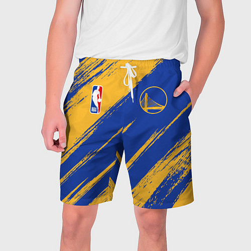 Мужские шорты Голден Стэйт Уорриорз - желто синие / 3D-принт – фото 1