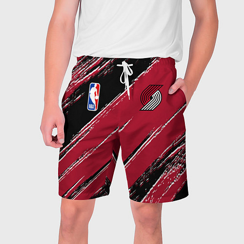 Мужские шорты Трэйл Блэйзерс - цвета команды / 3D-принт – фото 1