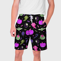 Мужские шорты Halloween pink black pumpkin