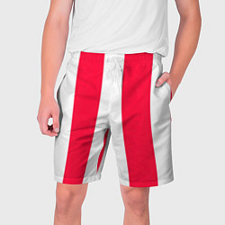 Мужские шорты Color red white line