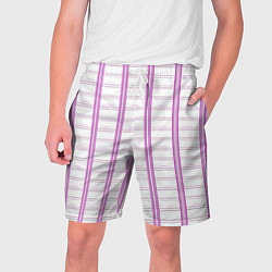Мужские шорты Color white cage pink line