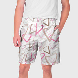 Мужские шорты Розовые сердца