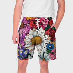 Мужские шорты Крупные цветы