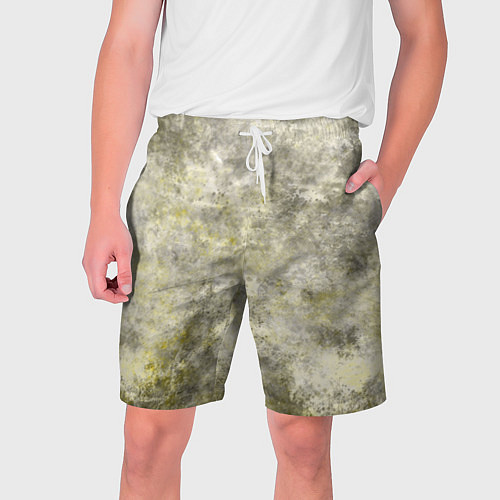 Мужские шорты Абстракция - yellow acidic liquid / 3D-принт – фото 1