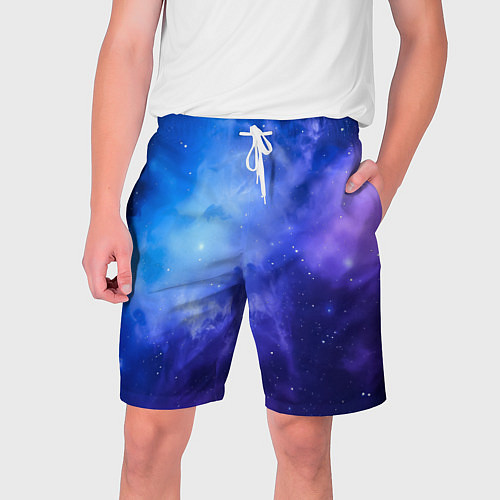 Мужские шорты Неоновый яркий космос / 3D-принт – фото 1