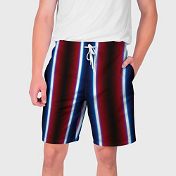 Шорты на шнурке мужские Color white blue red, цвет: 3D-принт