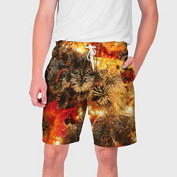 Шорты на шнурке мужские Атмосфера Рождества, цвет: 3D-принт