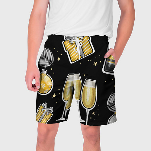 Мужские шорты Новогодний вайб / 3D-принт – фото 1