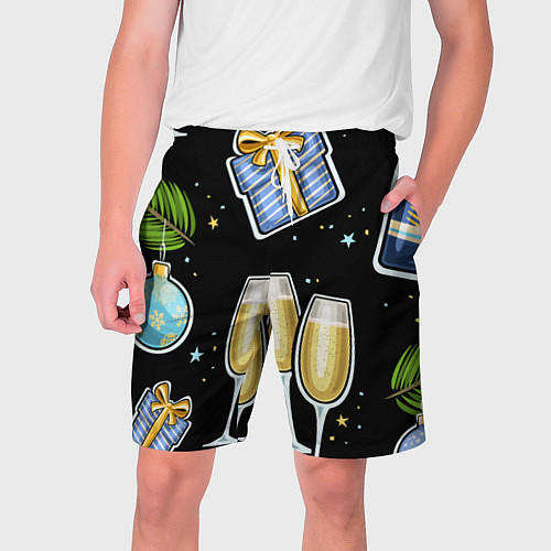 Мужские шорты Новогодний вайб / 3D-принт – фото 1