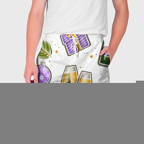 Мужские шорты Новогодний вайб / 3D-принт – фото 1