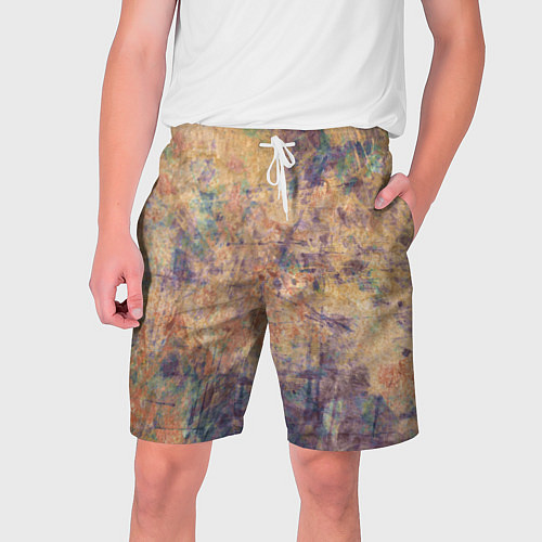 Мужские шорты Абстракция - pink marble with blue flecks / 3D-принт – фото 1