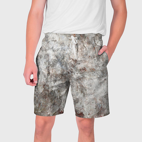 Мужские шорты Абстракция - gray limestone / 3D-принт – фото 1