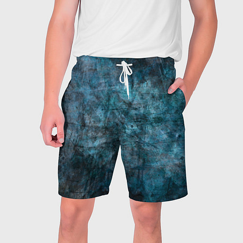 Мужские шорты Абстракция - dark blue / 3D-принт – фото 1