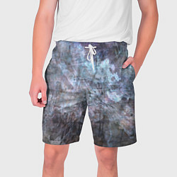 Шорты на шнурке мужские Абстракция - gray-blue hurricane, цвет: 3D-принт