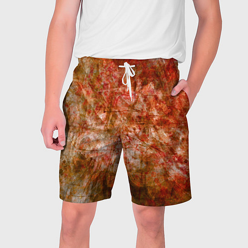 Мужские шорты Абстракция - bright red / 3D-принт – фото 1