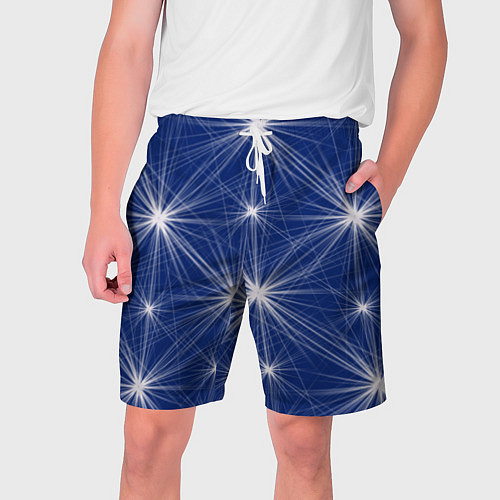 Мужские шорты Звезды на синем фоне / 3D-принт – фото 1