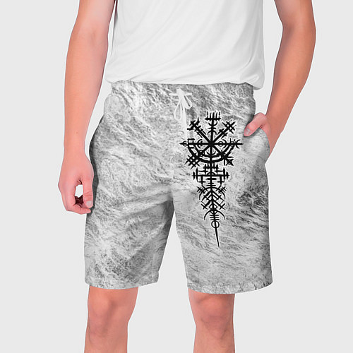 Мужские шорты Вегвизир - компас рун в виде става / 3D-принт – фото 1