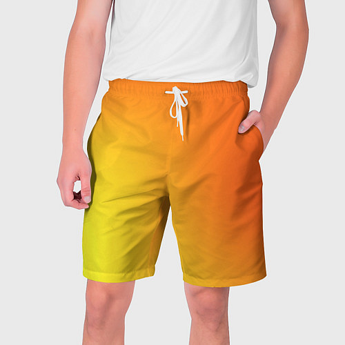 Мужские шорты Color orange red / 3D-принт – фото 1