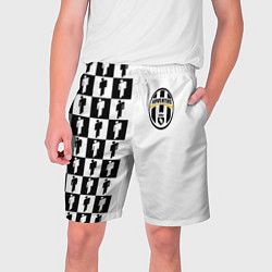 Шорты на шнурке мужские Ювентус паттерн люди, цвет: 3D-принт