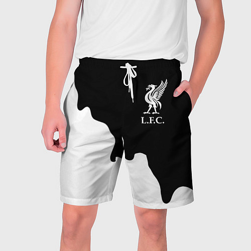 Мужские шорты Ливерпуль краски разводы / 3D-принт – фото 1