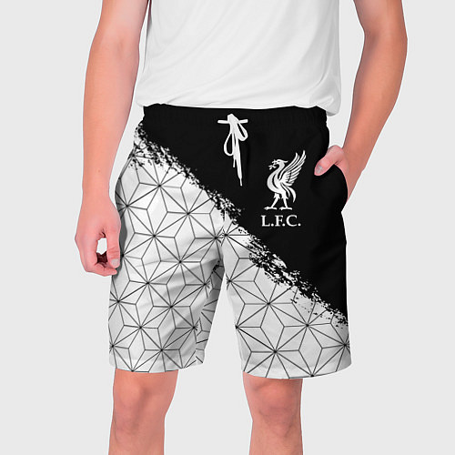 Мужские шорты Liverpool краски текстура геометрия / 3D-принт – фото 1
