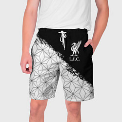 Шорты на шнурке мужские Liverpool краски текстура геометрия, цвет: 3D-принт
