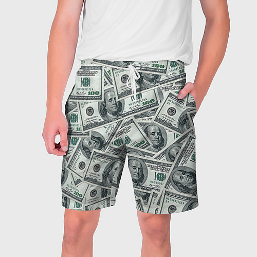 Мужские шорты Банкноты / 3D-принт – фото 1