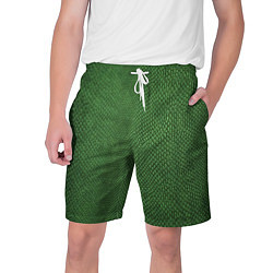 Шорты на шнурке мужские Змеиная зеленая кожа, цвет: 3D-принт