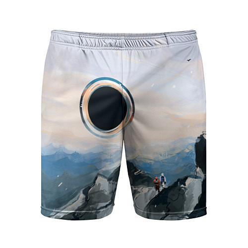 Мужские спортивные шорты Черная дыра / 3D-принт – фото 1