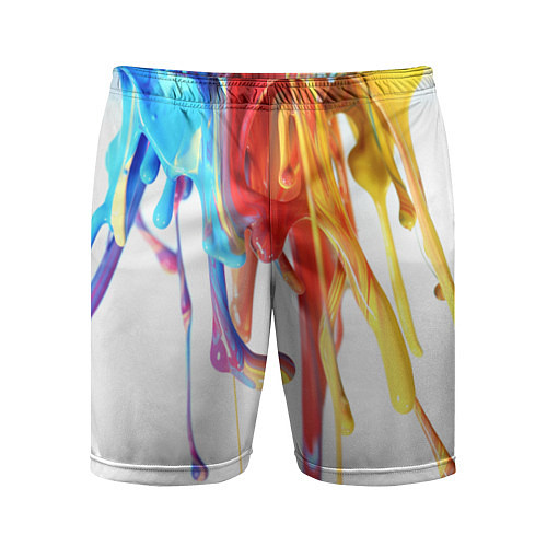 Мужские спортивные шорты Краска / 3D-принт – фото 1