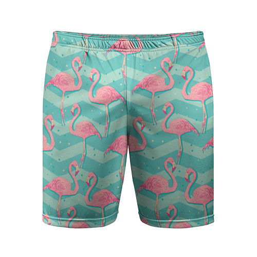 Мужские спортивные шорты Flamingo Pattern / 3D-принт – фото 1