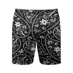 Мужские спортивные шорты Black cucumber pattern