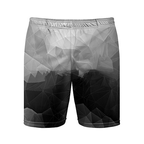 Мужские спортивные шорты Polygon gray / 3D-принт – фото 1