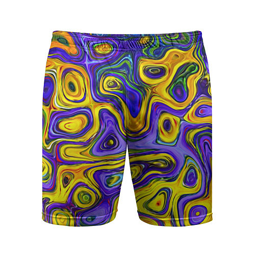 Мужские спортивные шорты Цветная текстура / 3D-принт – фото 1