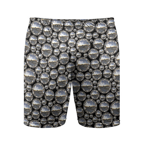 Мужские спортивные шорты Серебряные шары / 3D-принт – фото 1