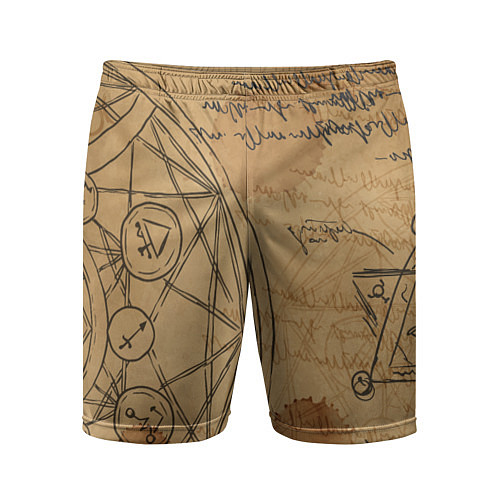 Мужские спортивные шорты Код да Винчи / 3D-принт – фото 1