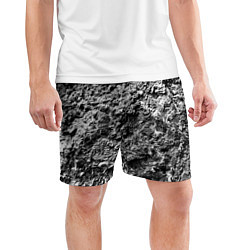 Шорты спортивные мужские Серая текстура, цвет: 3D-принт — фото 2