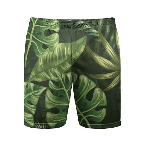 Мужские спортивные шорты Доисторический лес / 3D-принт – фото 1