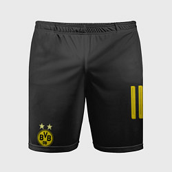 Шорты спортивные мужские BVB FC: Reus Away 17/18, цвет: 3D-принт