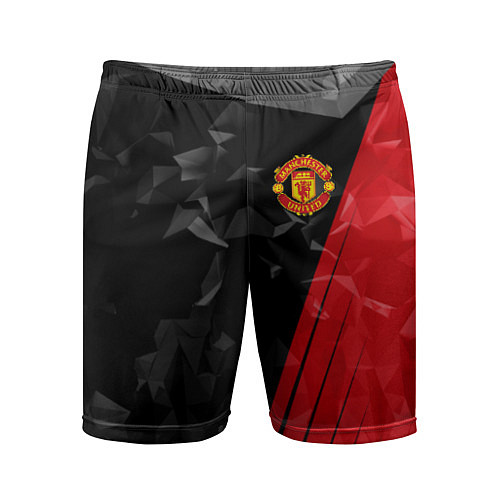 Мужские спортивные шорты FC Manchester United: Abstract / 3D-принт – фото 1