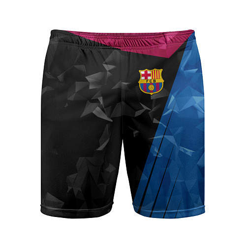 Мужские спортивные шорты FC Barcelona: Abstract / 3D-принт – фото 1