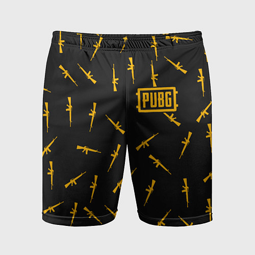 Мужские спортивные шорты PUBG: Black Weapon / 3D-принт – фото 1