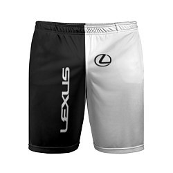Шорты спортивные мужские Lexus: Black & White, цвет: 3D-принт