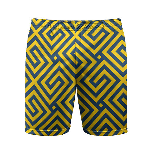 Мужские спортивные шорты Желтый лабиринт / 3D-принт – фото 1
