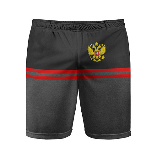 Мужские спортивные шорты Russia: Grey Style / 3D-принт – фото 1