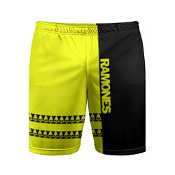 Шорты спортивные мужские Ramones: Yellow Style, цвет: 3D-принт