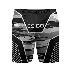 Шорты спортивные мужские CS:GO Grey Camo, цвет: 3D-принт