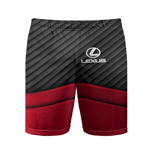 Мужские спортивные шорты Lexus: Red Carbon / 3D-принт – фото 1